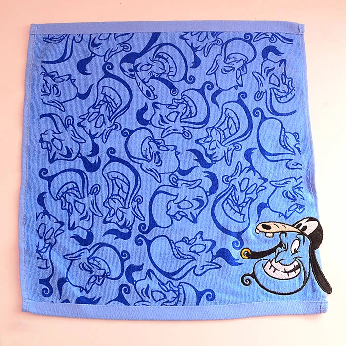 

Hot sale 100% Cotton Aladdin Blue Monster Face Hand Towel Sheet Children Gift 35cm*35cm