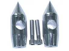 Черный/хром Шипованный руль стояки для Yamaha Honda Suzuki Kawasaki " rise up