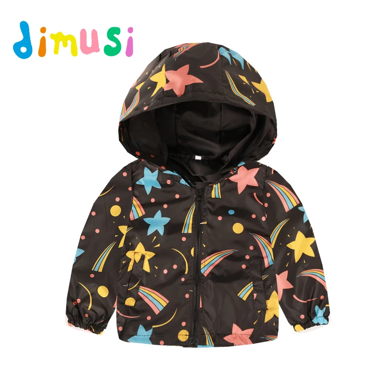  DIMUSI Autumn Boy's Bomber Jackets Fashion Thin Windbreaker Jacket Baby Girls Casual Outwear Trench