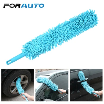 

FORAUTO Car Wheel Wash Brush Soft Microfiber Wheel Tire Cleaner Dust Remover Long Bendable Car Washing Tool Chenille Auto Care