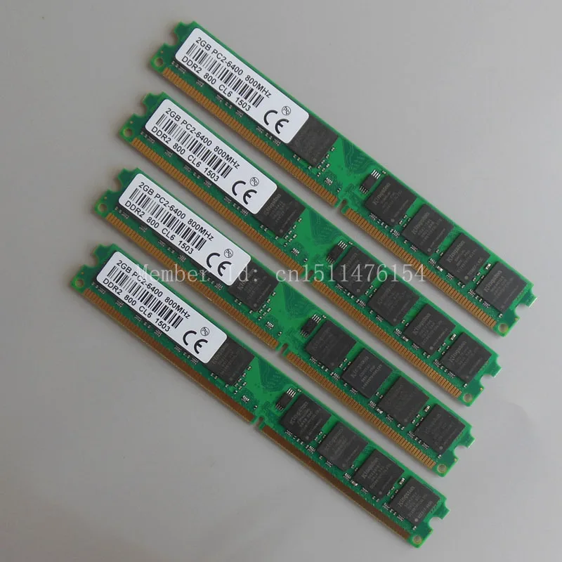 

8GB 4X2GB DDR2-800 PC2-6400 800MHZ 240PIN DIMM Desktop memory 8G RAM Non-Ecc Low DENSITY