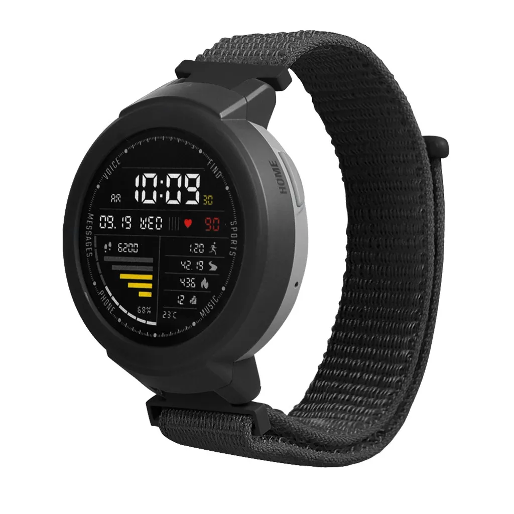 Ouhaobin 20 мм нейлоновый ремешок для Xiaomi Huami Amazfit Verge Youth Watch A1808 ремешок на запястье нейлоновая петля аксессуары для умных часов 604#2