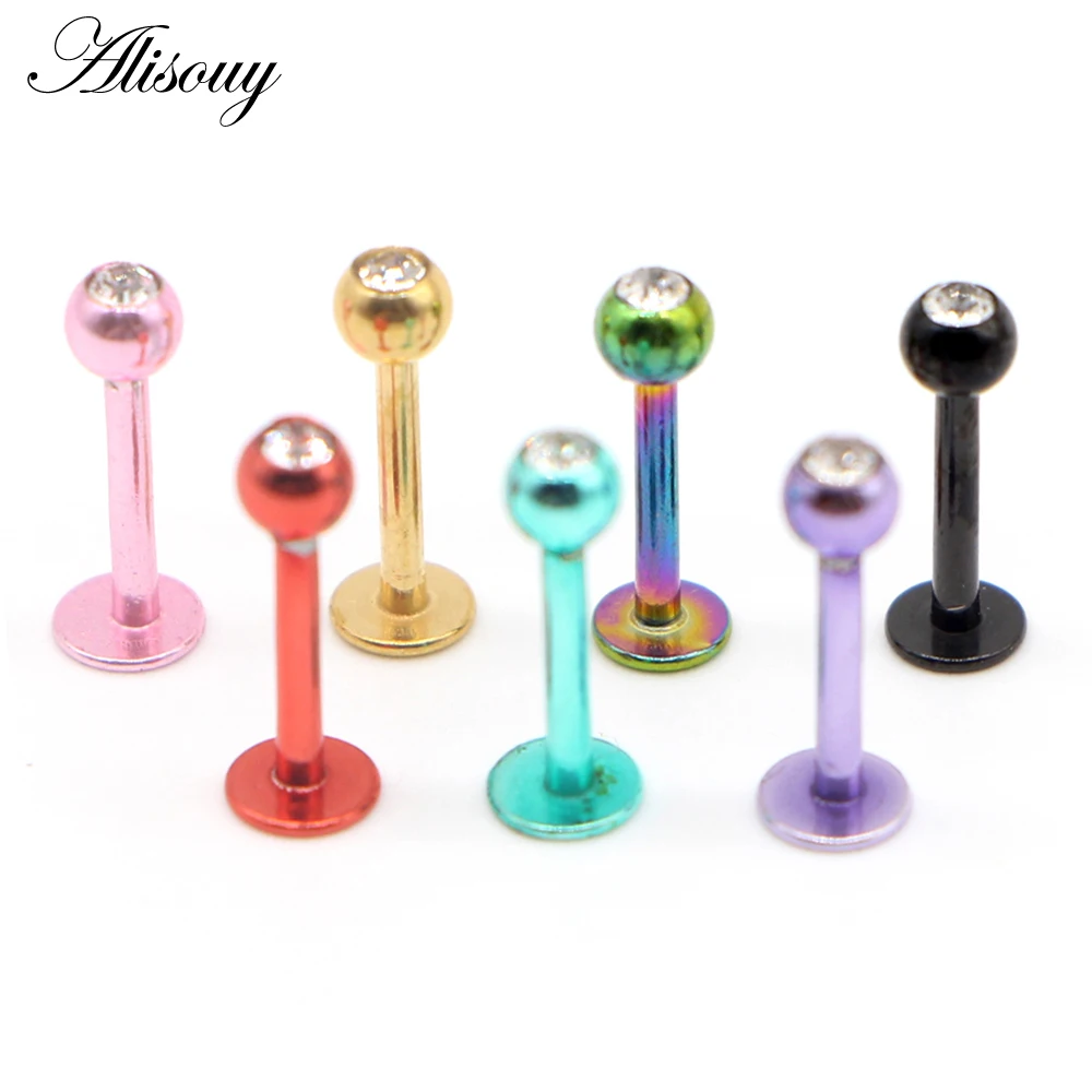 1Piece 316L Surgical Steel Titanium Anodized Labret Lip Stud Ring Ear Tragus Stud Barbell Body Piercing Jewelry,Rose Gold,1.2X8X3mm 1Piece 316L Surgical Steel Titanium Anodized Labret Lip Stud Ring Ear Tragus Stud Barbell Body Piercing Jewelry,Rose Gold,1.2X8X3mm