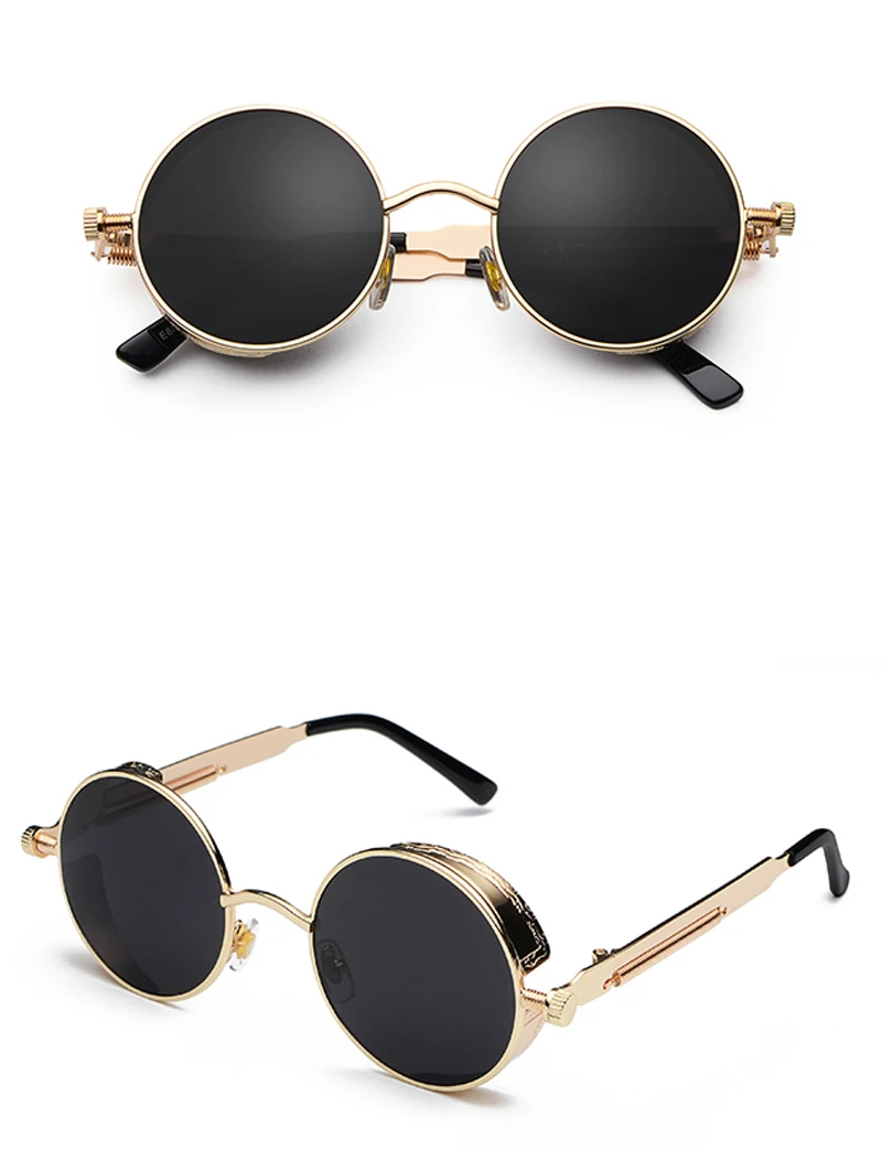 retro steampunk round sunglasses 9000156 details (9)