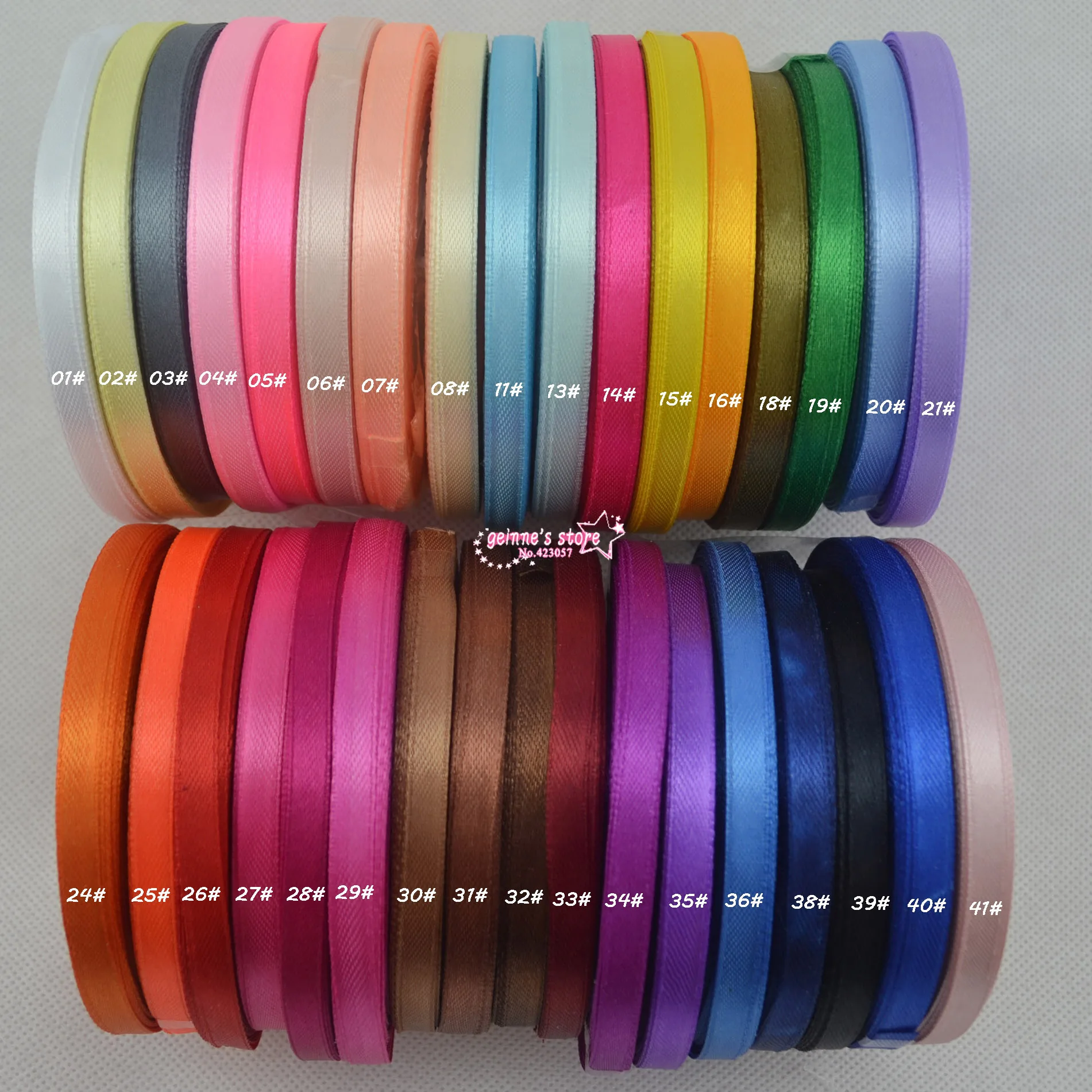 120 colors Optional (25 yards/roll) Satin Ribbon Wholesale Gift Packing
