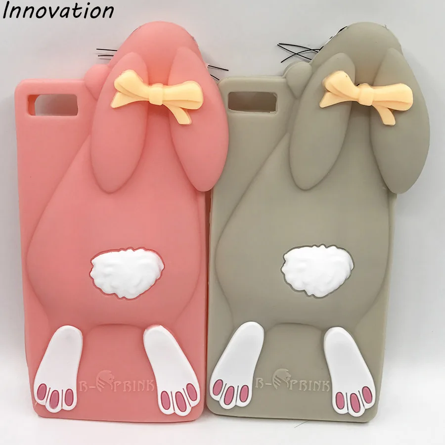

Hot 3D Silicon Rabbit Bunny Cartoon Soft Phone Back Skin Cover Case For Huawei P8 P9 P8lite P9lite P9 Lite P8 Mini P8 Lite