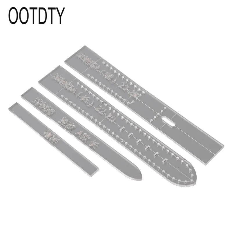 

4pcs/set Transparent Acrylic Watch Strap Band Stencil Template Mold DIY Leather Craft Tool Home Supplies For Men