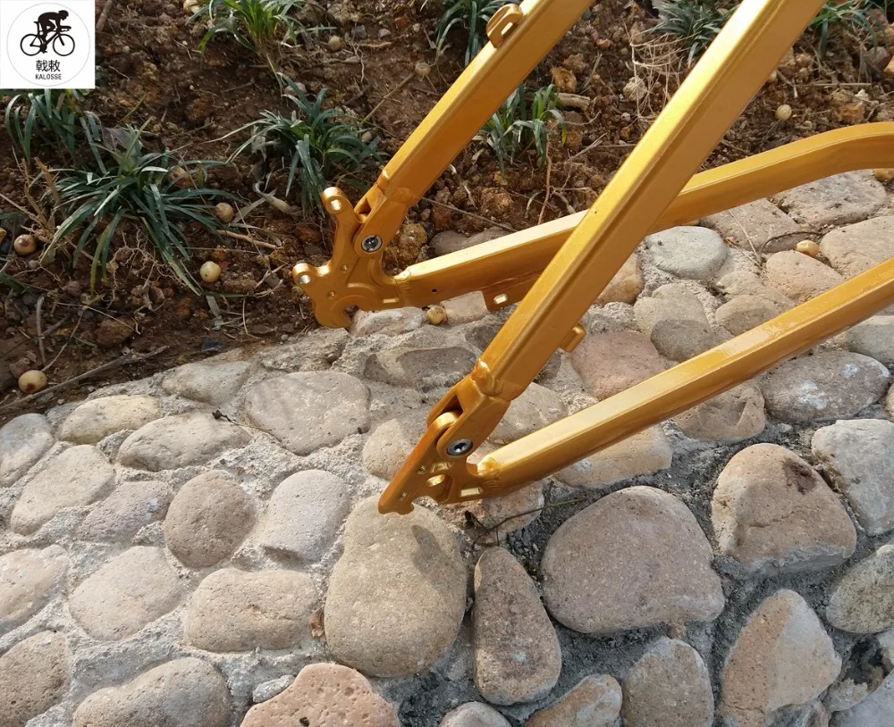 Clearance Kalosse   mountain  bike frame  DIY  colors  Soft-tail  Folding    26*17inch 165mm travel  mountain bicycle  frame 18