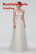 Lace New Arrival Cheap Simple V Back Long Tulle Bobo Bohemian Wedding Dress Gown 2016 Bridal