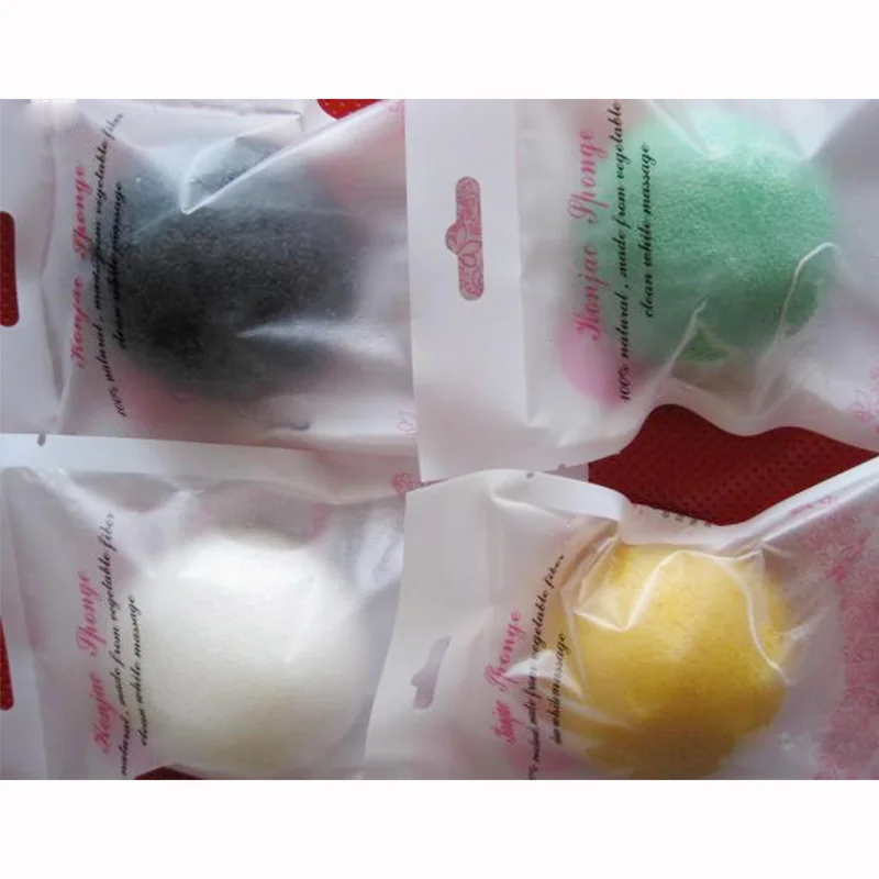 

70*40 washing puff semicircle dry 100% natural giantarum konjac sponge konnyaku for facial cleansing, exfoliator, bathing