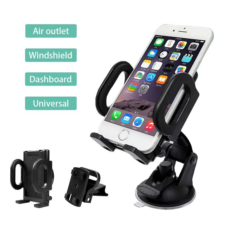 

360 Degree Universal Car Phone Holder for iPhone 7 for Samsung for Huawei Mount Holder Car Air Outlet Holder Suction Mount