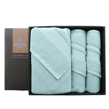 Мягкое хлопковое банное полотенце для взрослых, Подарочная коробка из 3 предметов, хлопковое уплотненное женское мужское свадебное платье с вышивкой полотенца махровые рождественские B5T62