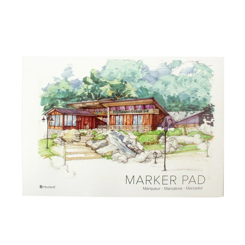

A3/A4 Marker Pen Sketchbook Notebook Sketch Stationery 32 Sheets Thick Paper(160g) School Design Color Drawing Paper for Artist