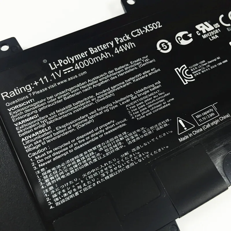 FXZNGX 44WH New C31-X502 Tablet Battery For ASUS VivoBook X502 X502C X502CA S500C S500CA PU500 PU500C PU500CA FXZNGX 44WH New C31-X502 Tablet Battery For ASUS VivoBook X502 X502C X502CA S500C S500CA PU500 PU500C PU500CA
