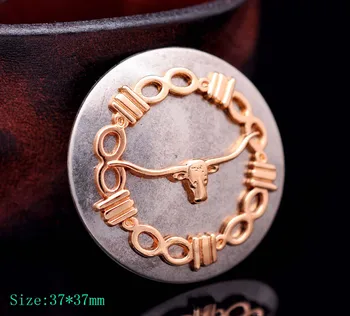 

6X 1-1/2" Heavy Silver Cowboy Western Barbed Wire Longhorn Bull Saddle Bridle Concho For Leathercraft Hatband Belt Screwack