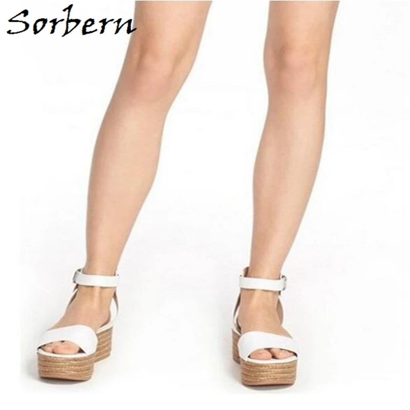 

Sorbern Flat With Women Sandals Platform Shoes For Womens Plus Size Custom Color Women Sandals Flat Sandalias Mujer 2019
