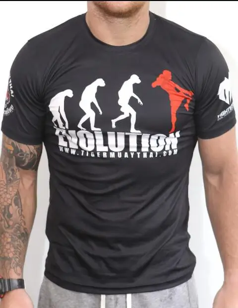 Футболка Pugilist мужская с коротким рукавом топ тигром для боевых действий