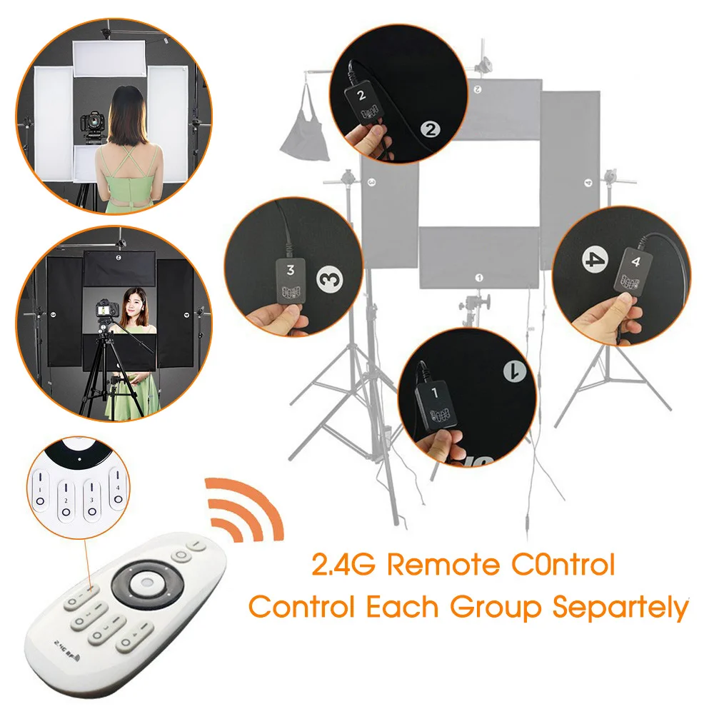Travor фотостудия 4 в 1 гибкий светодиодный видео свет 2 4G дистанционное управление с