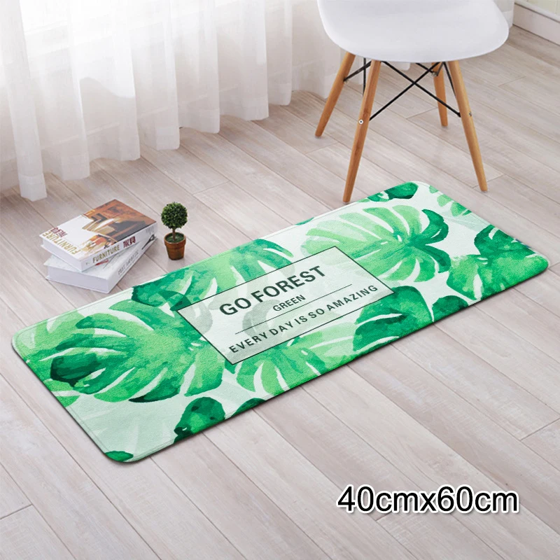 Simple carpet Tropical Hawaiian Exotic Plants Decor Bath Rugs Non Slip