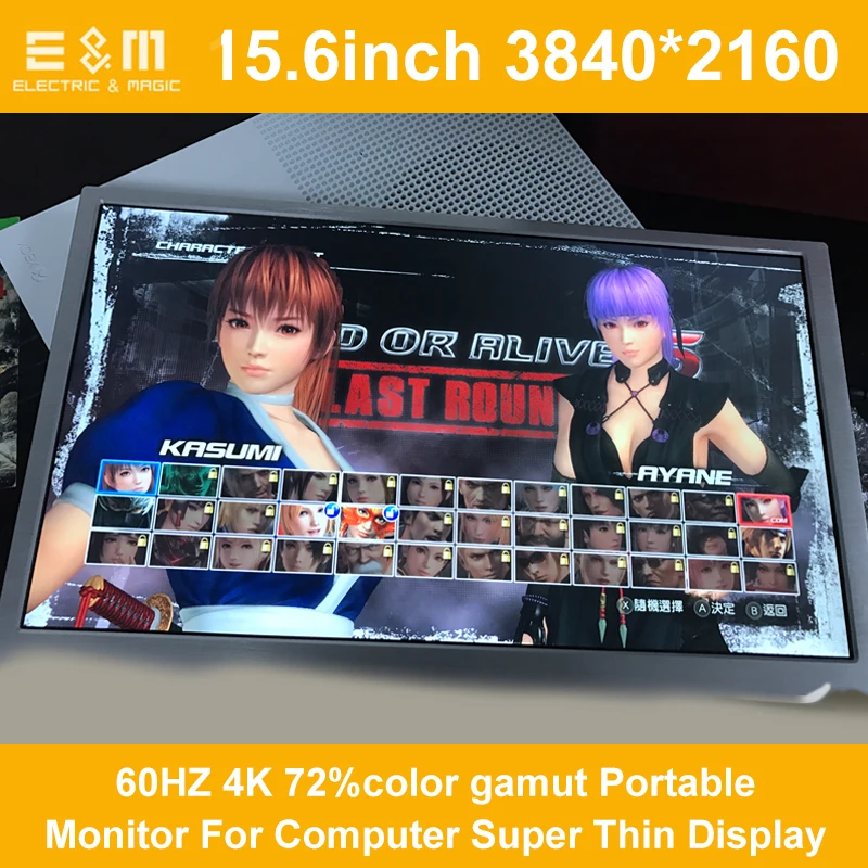 

15.6 Inch 3840 * 2160 Game Screen For PS3 PS4 XBOX 60Hz 4K HDMI VGA USB Portable Monitor For Computer Super Thin Display