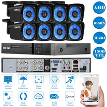 OWSOO система безопасности камеры 8CH CCTV системы 1500TVL AHD DVR система безопасности 8x720 P камера безопасности 1.0mp набор камер наблюдения