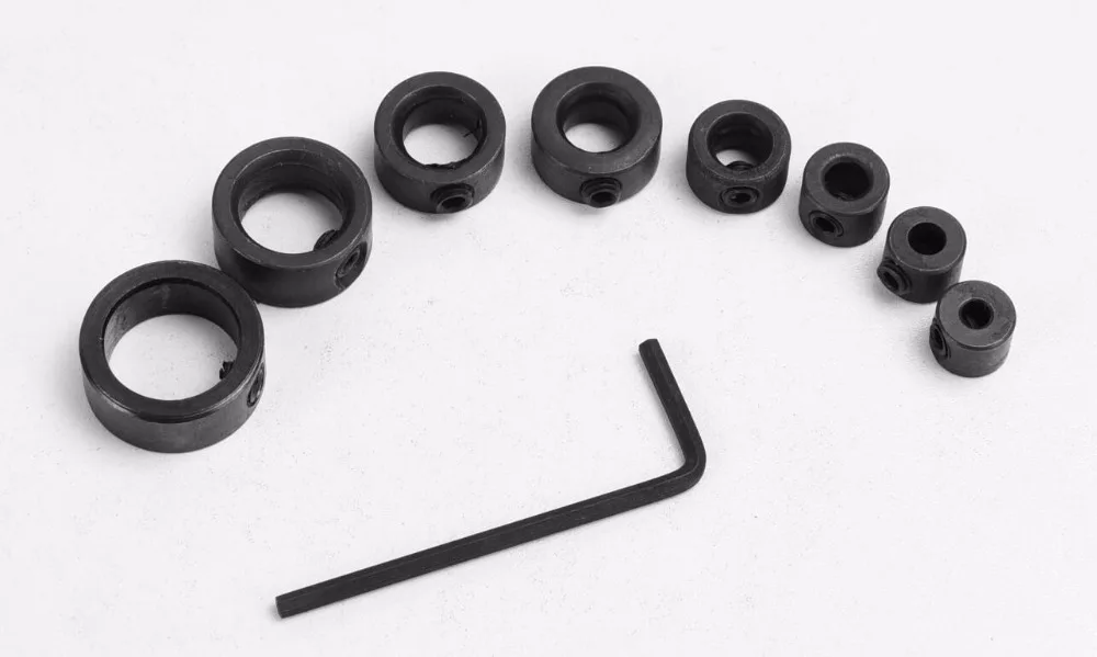 

NEWONE 8pc/sets Metric Drill Bit Shaft Depth Stop Collars Woodworking Drill Bit Limited Ring Collar