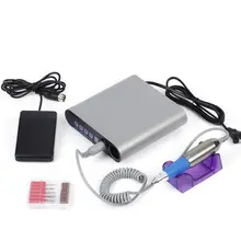 Ультра тонкий профессиональный маникюрный электрический сверлильный станок для дизайна ногтей, набор ручек 25000 об/мин