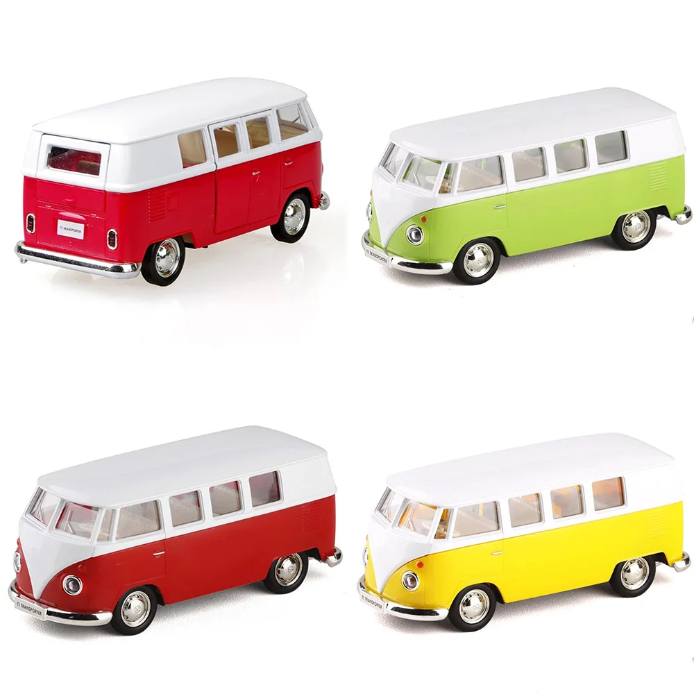 

1:32 Simulation Zinc Alloy Van Retro T1 Bus Exquisite Model Toy Children Random Color Children's Day gift