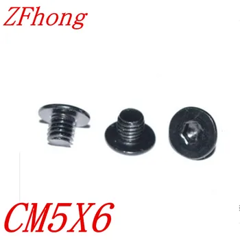 

100pcs M5*6 M5 x 6 steel with black flat thin head hex socket screw