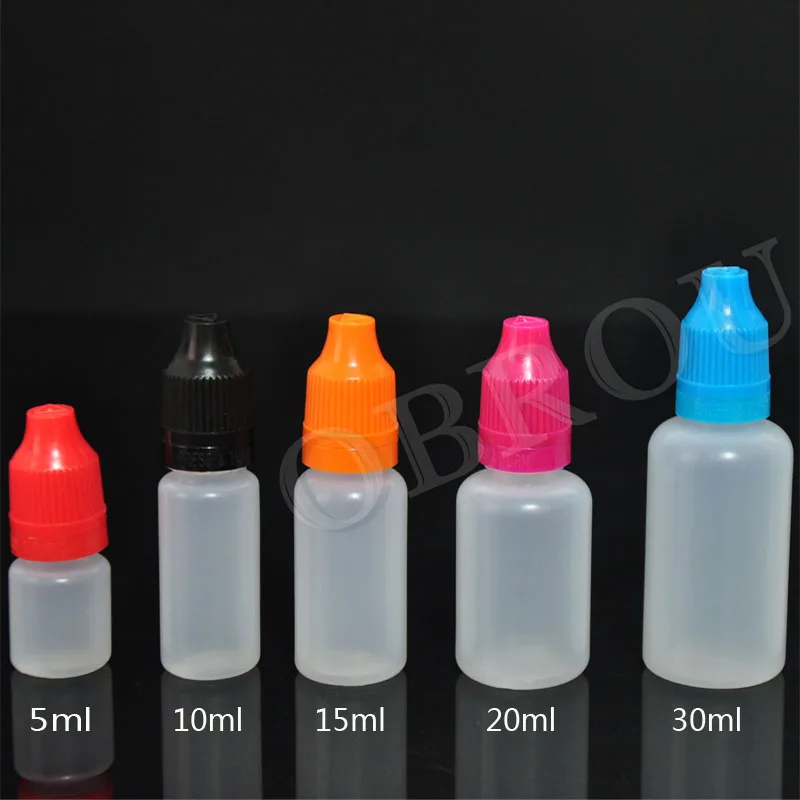Obrou hot sales 15ml hight quality PE sterile eye dropper bottles