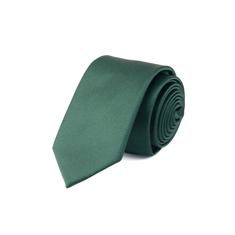 TagerWilen мужской галстук из искуственного шелка 6 см Тонкий облегающий Узкий однотонный галстук повседневный черный Gravata свадебное торжество деловая встреча T-175 - Цвет: 12
