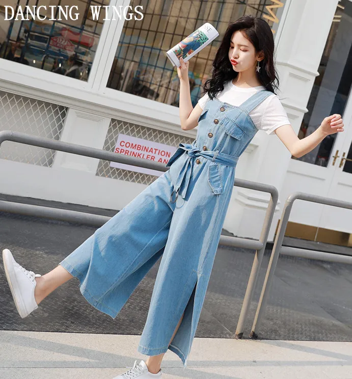 Women High Waist Tassel Wide Leg Jeans Casual Loose Wide