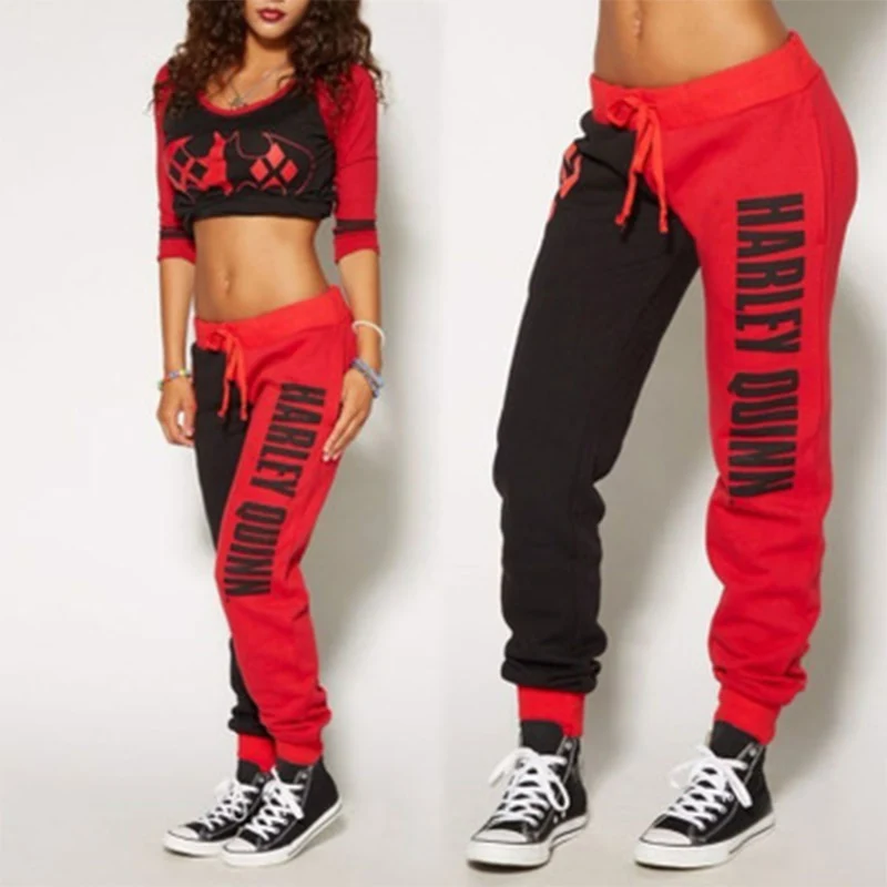 

Hot Sale Suicide Squad Harley Quinn Cosplay Costumes Hoodies Sweatshirts Funny T-shirt Tops Trousers Pants Tracksuits Sets