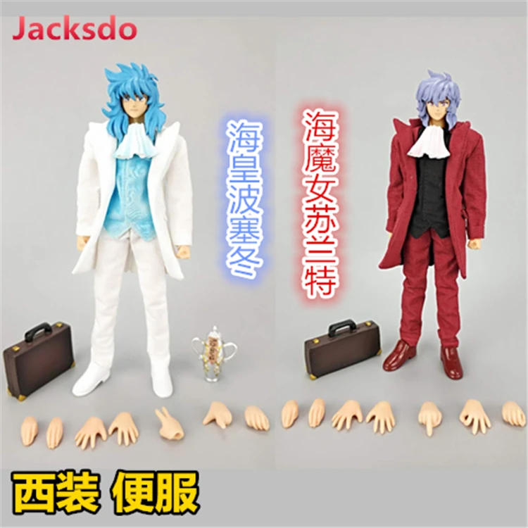

Modello Jacksdo Saint Seiya Myth Cloth EX Poseidon Siren Sorrento Vestito Casuale Con Il Caso Action figure panno