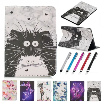 

Tablet Case For Amazon New Kindle 10th Generation 2019 6" Case Cover Painted Cat Flower PU Leather Funda For Kindle 2019 Case