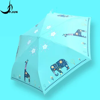 

Quality Mini Pocket Umbrella Women Sunny and Rainy Mini Fashion 3Folding Umbrellas female Small Sun Parasol Umbrella Rain Women