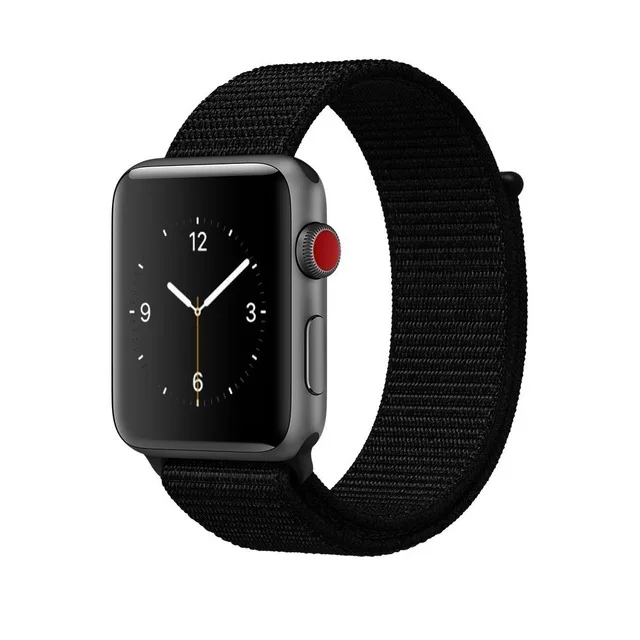 Новая нейлоновая петля ремешок для Apple Watch 4 цветной спортивный сменный ремешок для iWatch Series 1 2 3 4 ремешок для часов 38 мм 40 мм 42 мм 44 мм - Цвет ремешка: Black