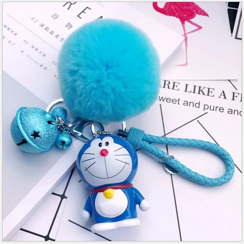 Милая мультяшная экшн-игрушка Figur doraemon кошка кукла маленькая подвеска маленький колокольчик женская сумка автомобильный брелок для ключей креативные подарки на день Святого Валентина - Цвет: 3