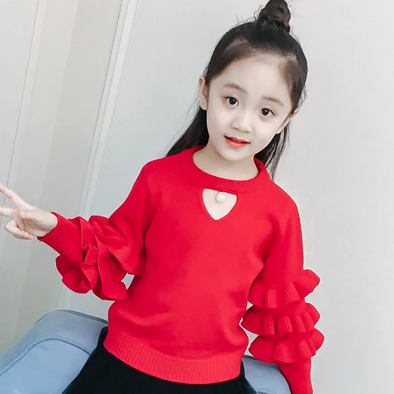 

New Girls Sweater Autumn Winter Children Pullover Knitted Woolen Sweaters Girls Clothes Knit Kids Sweater 3 4 5 6 7 8 9 10 Years