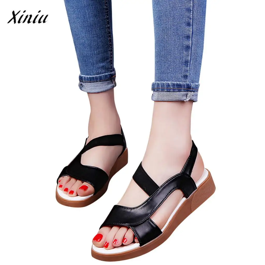 Xiniu Woman Fashion Casual Solid Peep Toe Sandals Shall