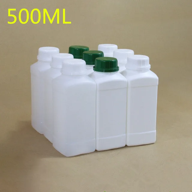 

500ML Square plastic bottle for shampoo,Paint,glue,Food Grade HDPE Liquid storage package container 100PCS/Carton wholesale