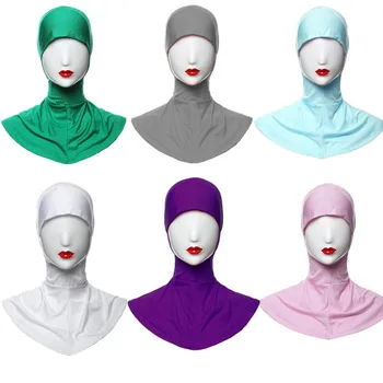 

Muslim Lady Headscarf Hijab Scarf Split Long Scarf Collar Bra Islamic Cap Hood Classic Scarf
