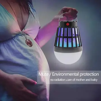

USB/Solar Charging 3Modes LED Light Bulb Lantern Mosquito Killer UV Lamp anti fly mosquito electric lamp home bug mosquito lamp