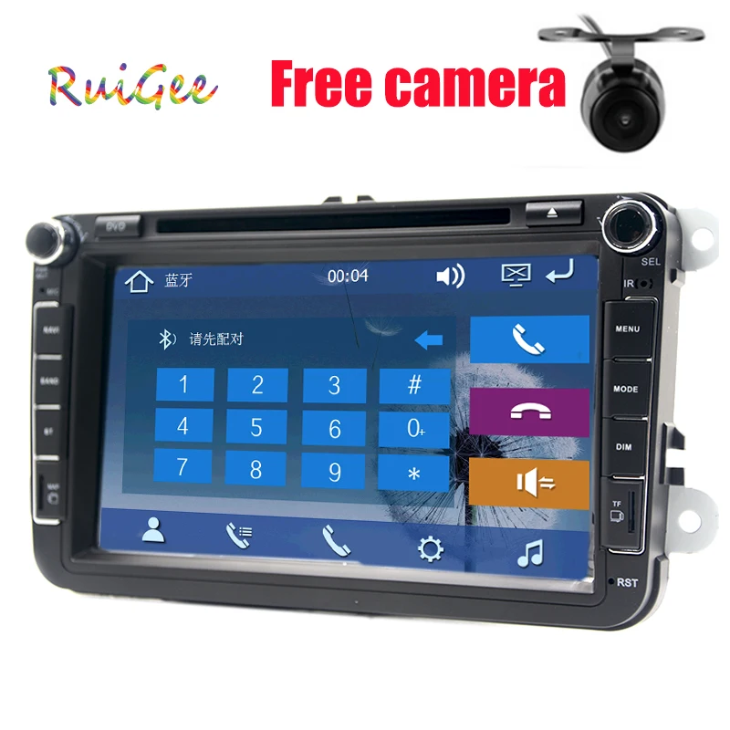 Best In dash 8 inch FOR Vokswagen Navigation VW GPS Radio Car CD DVD For JETTA TIGUAN TOURAN Bora EOS GOLF 5 6 7 4 mp3 radio Player 3