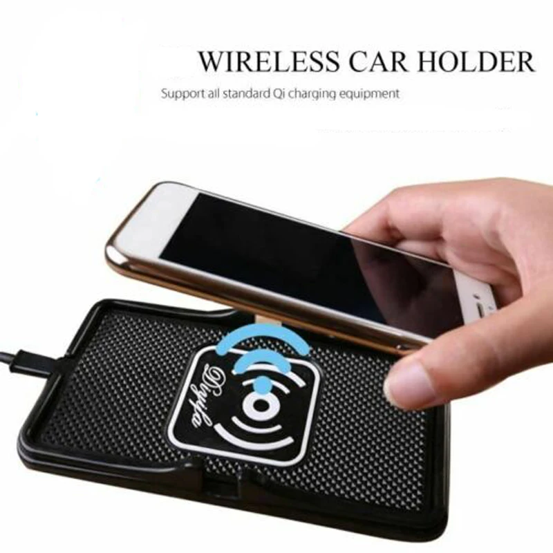 Wireless Car Charger  Phone Holder Mount Non-Slip Pad Mat For Mobile Phone