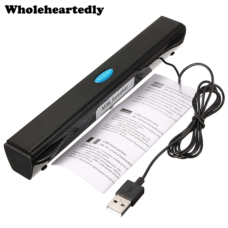 

Portable Laptop/Computer/PC Speaker Amplifier Loudspeaker USB Soundbar Sound Bar Stick Music Player Speakers For Notebook Tablet