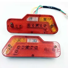 2 pieces Electric Tricycle Taillight Assembly Rear Brake Light Turn Signal Reversing Light 60V Four-Wire Three-Lamp