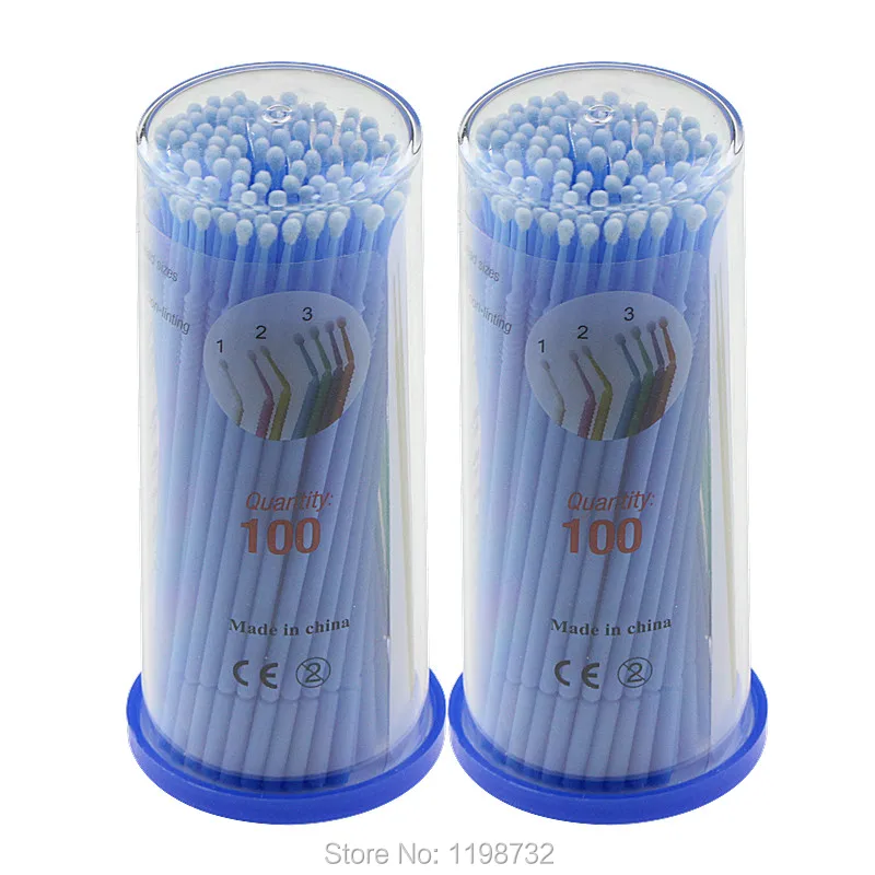 200Pcs Dental Materials Disposable Regular Cotton Swab Applicator Stick