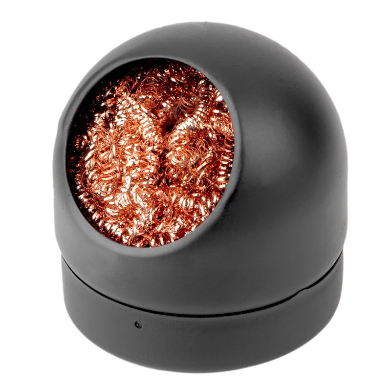 1pcs New Wire With Stand Set High Quality Welding Soldering Solder Iron Tip Cleaner Cleaning Steel