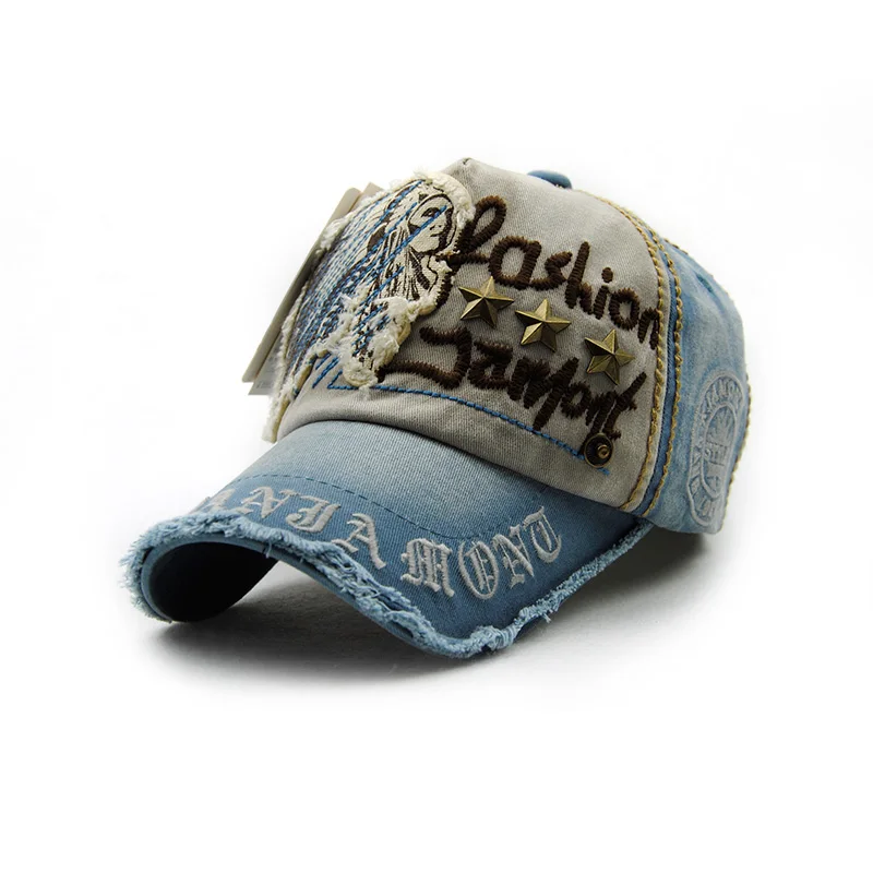 Спортивная шапка, Бейсбол cap. шляпа с вышитыми буквами, шляпа солнца, хлопок Кепка, мужской и женской моды cap. B9909 - Цвет: Wathet